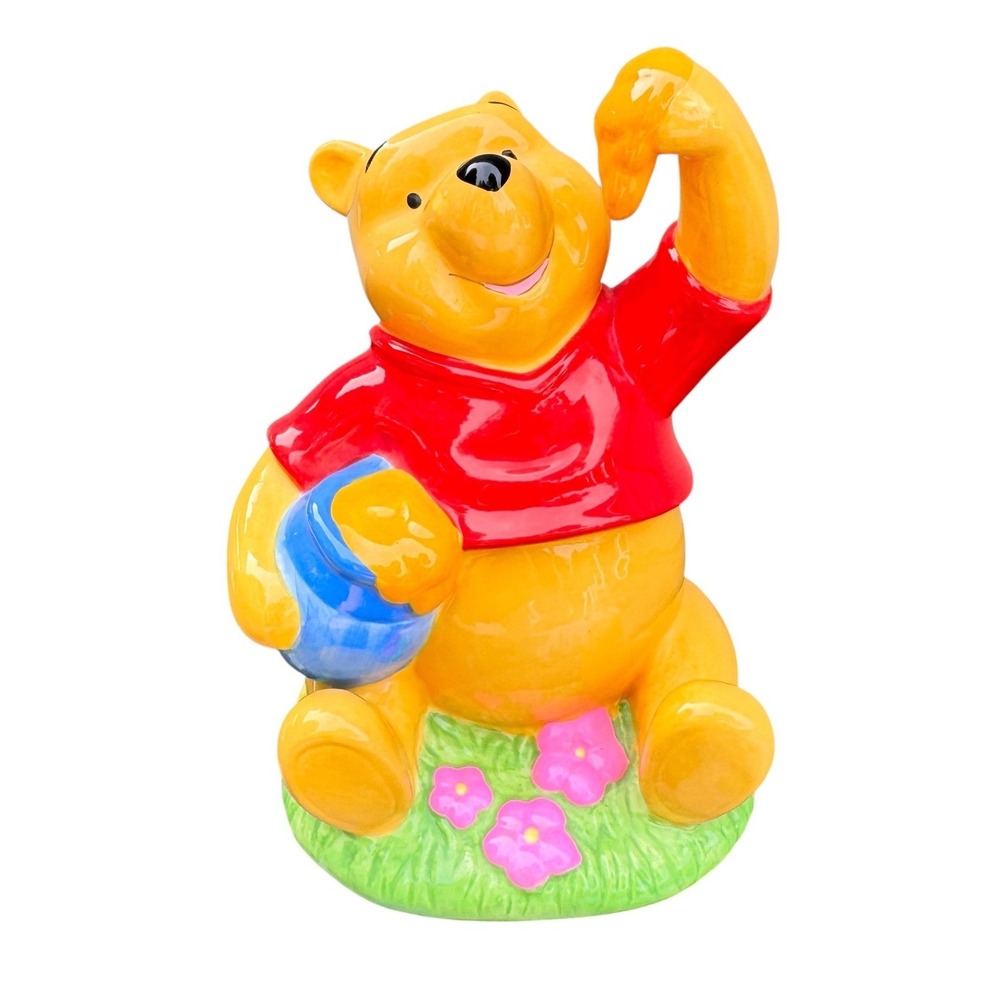 Disney Winnie the Pooh Ceramic Piggy Bank Honey Pot Figurine 8 Inch